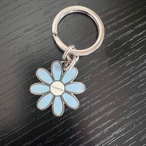 Coach Blue Flower Keychain